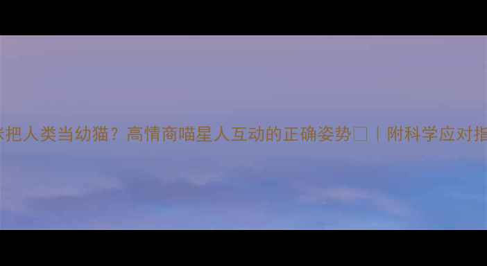 图片 猫咪把人类当幼猫？高情商喵星人互动的正确姿势✨｜附科学应对指南2