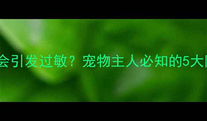 图片 猫咪烧烤会引发过敏？宠物主人必知的5大防护指南2