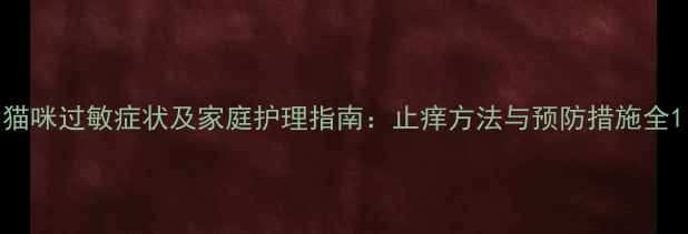 图片 猫咪过敏症状及家庭护理指南：止痒方法与预防措施全1