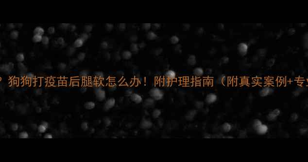 图片 疫苗后腿无力？狗狗打疫苗后腿软怎么办！附护理指南（附真实案例+专业医生建议）1