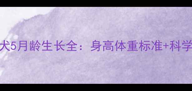 图片 秋田犬幼犬5月龄生长全：身高体重标准+科学喂养指南