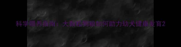 图片 科学喂养指南：大颗粒狗粮如何助力幼犬健康发育2