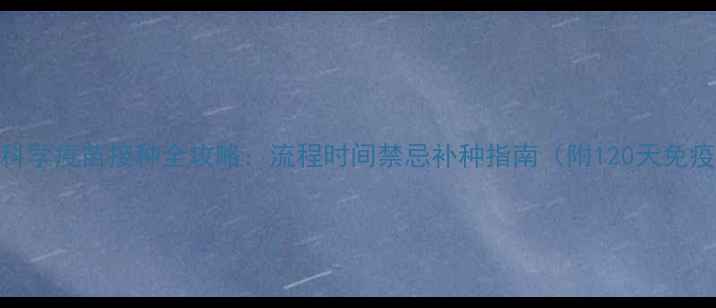 图片 英特威犬科学疫苗接种全攻略：流程时间禁忌补种指南（附120天免疫时间表）