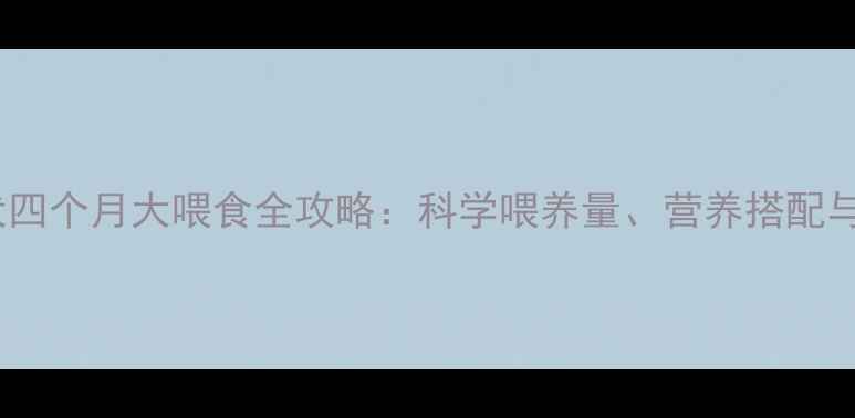 图片 边境牧羊犬四个月大喂食全攻略：科学喂养量、营养搭配与常见误区1