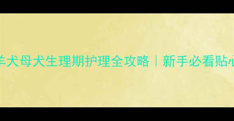 图片 边境牧羊犬母犬生理期护理全攻略｜新手必看贴心指南🐾