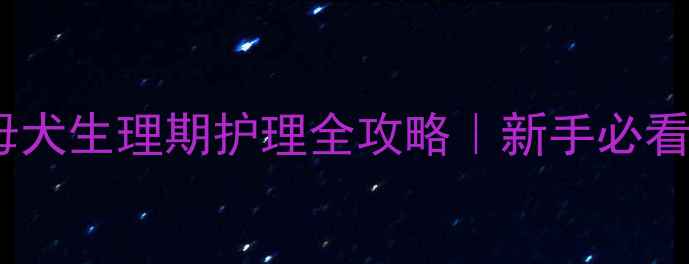 图片 边境牧羊犬母犬生理期护理全攻略｜新手必看贴心指南🐾2