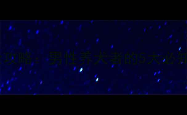 图片 边境牧羊犬饲养全攻略：男性养犬者的5大必知要点与常见误区1