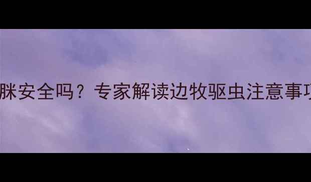 图片 边牧使用双甲脒安全吗？专家解读边牧驱虫注意事项与风险防范1