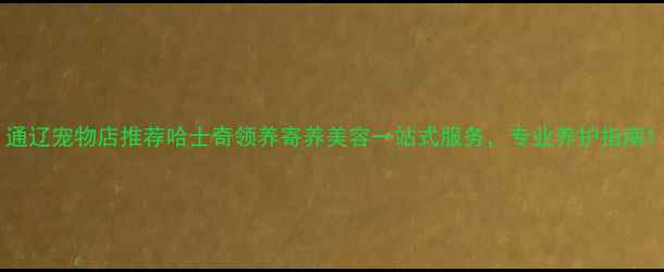 图片 通辽宠物店推荐哈士奇领养寄养美容一站式服务，专业养护指南1