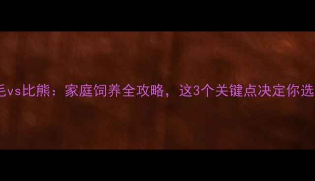 图片 金毛vs比熊：家庭饲养全攻略，这3个关键点决定你选谁1