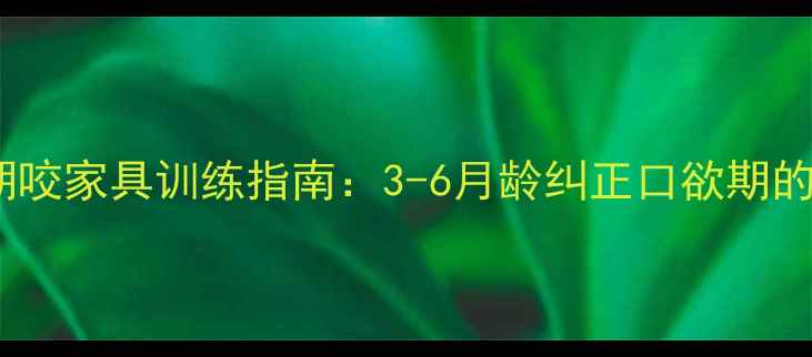 图片 金毛幼犬期咬家具训练指南：3-6月龄纠正口欲期的科学方法1