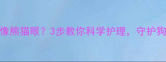 图片 金毛眼屎多到像熊猫眼？3步教你科学护理，守护狗狗明亮大眼✨