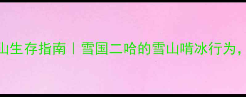 图片 🏔️哈士奇雪山生存指南｜雪国二哈的雪山啃冰行为，铲屎官必看！