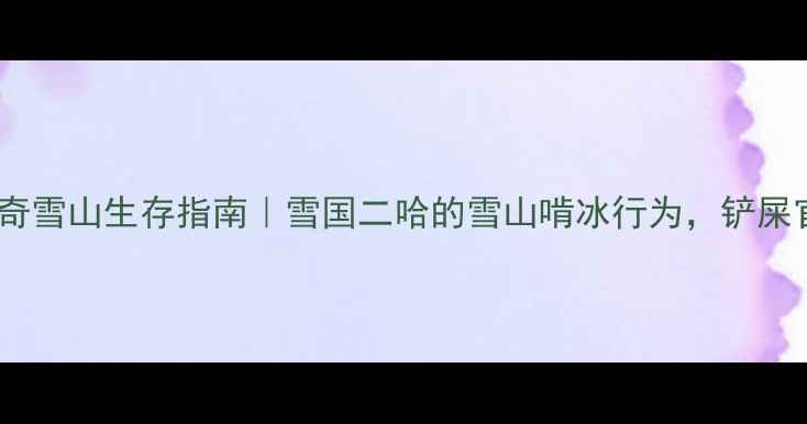 图片 🏔️哈士奇雪山生存指南｜雪国二哈的雪山啃冰行为，铲屎官必看！1