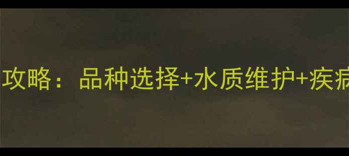 图片 🐟新手必看！水族箱养鱼全攻略：品种选择+水质维护+疾病防治（附新手避坑指南）2