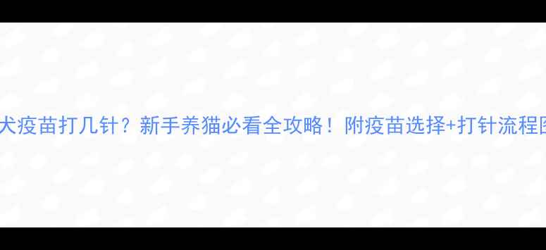 图片 🐱狂犬疫苗打几针？新手养猫必看全攻略！附疫苗选择+打针流程图解2