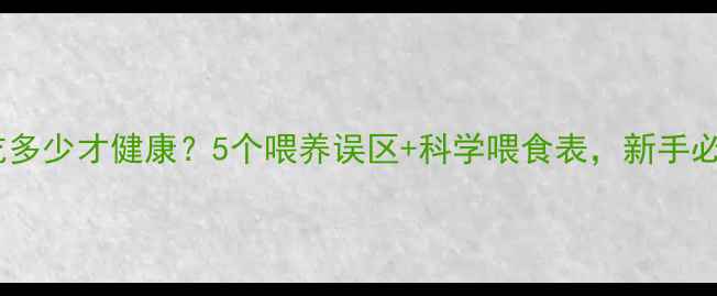 图片 🐱猫咪吃多少才健康？5个喂养误区+科学喂食表，新手必看！🐾2