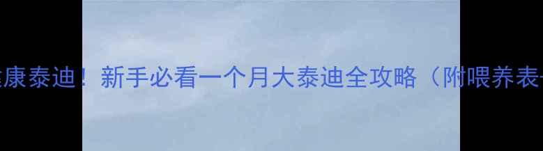 图片 🐾30天养出健康泰迪！新手必看一个月大泰迪全攻略（附喂养表+护理要点）1