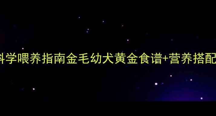 图片 🐾3个月科学喂养指南金毛幼犬黄金食谱+营养搭配全攻略🐾