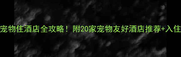 图片 🐾上海带宠物住酒店全攻略！附20家宠物友好酒店推荐+入住避坑指南