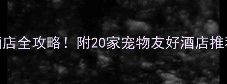 图片 🐾上海带宠物住酒店全攻略！附20家宠物友好酒店推荐+入住避坑指南1