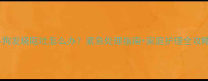 图片 🐾小狗发烧呕吐怎么办？紧急处理指南+家庭护理全攻略🐶2