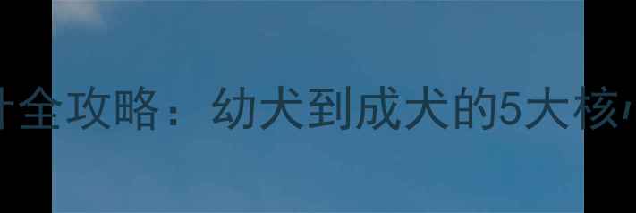 图片 🐾小狗必打的疫苗针全攻略：幼犬到成犬的5大核心疫苗+注意事项🐾2