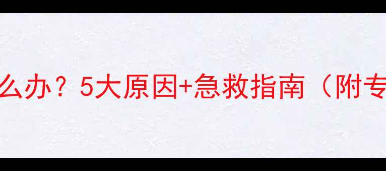 图片 🐾小狗抽搐怎么办？5大原因+急救指南（附专业兽医建议）