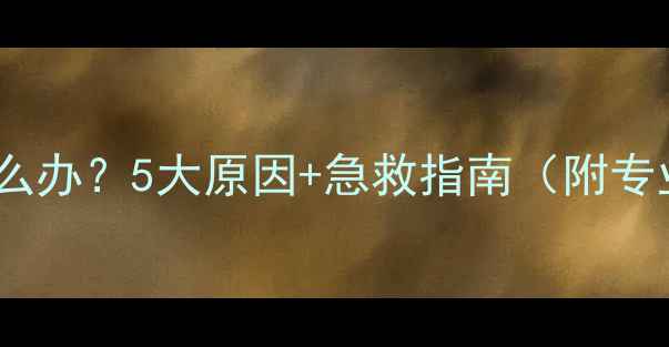 图片 🐾小狗抽搐怎么办？5大原因+急救指南（附专业兽医建议）1