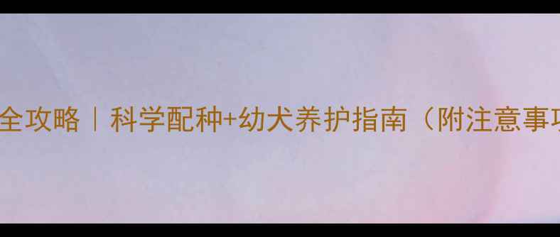 图片 🐾拉布拉多繁殖全攻略｜科学配种+幼犬养护指南（附注意事项）新手必看！2