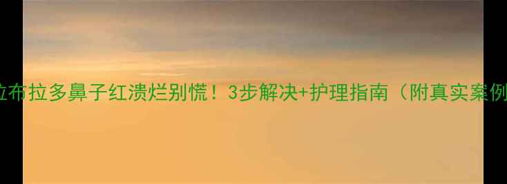 图片 🐾拉布拉多鼻子红溃烂别慌！3步解决+护理指南（附真实案例）2