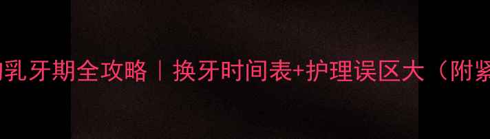 图片 🐾新手必看小狗乳牙期全攻略｜换牙时间表+护理误区大（附紧急处理指南）1