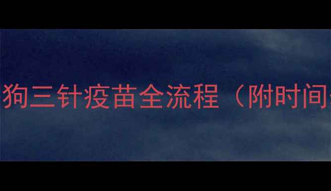 图片 🐾新手必看！小狗三针疫苗全流程（附时间表+避坑指南）1