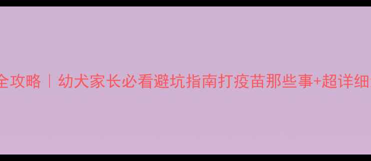 图片 🐾泰迪疫苗全攻略｜幼犬家长必看避坑指南打疫苗那些事+超详细流程图解📅1