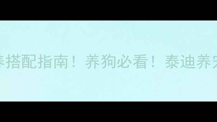 图片 🐾泰迪能喝白粥吗？全攻略+营养搭配指南！养狗必看！泰迪养宠指南狗狗饮食禁忌宠物营养学1