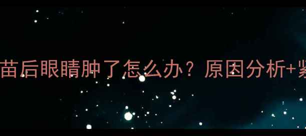 图片 🐾狗狗接种疫苗后眼睛肿了怎么办？原因分析+紧急处理指南2
