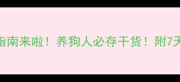 图片 🐾被全网催更的狗狗感冒护理指南来啦！养狗人必存干货！附7天速愈家庭疗法+用药避坑清单1