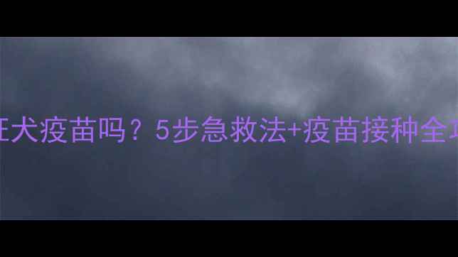 图片 🐾被猫抓后必须打狂犬疫苗吗？5步急救法+疫苗接种全攻略（附真实案例）