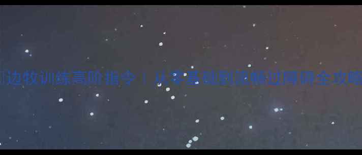 图片 🐾边牧训练高阶指令｜从零基础到流畅过障碍全攻略2