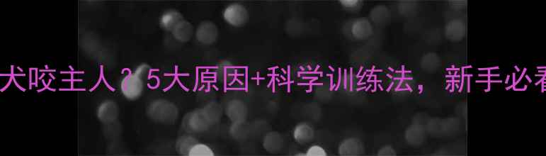 图片 🐾金毛犬咬主人？5大原因+科学训练法，新手必看！🐾2