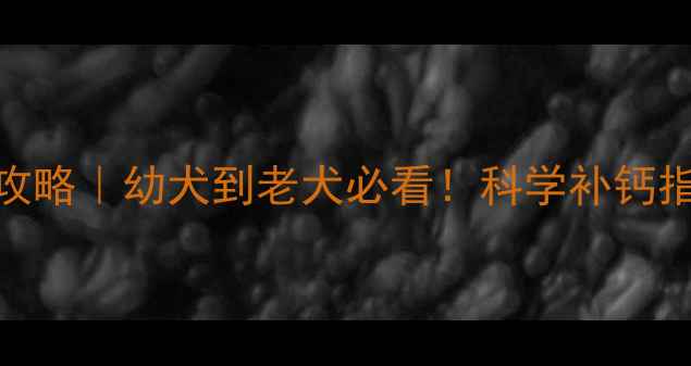 图片 🐾金毛补钙全攻略｜幼犬到老犬必看！科学补钙指南+避坑提醒1