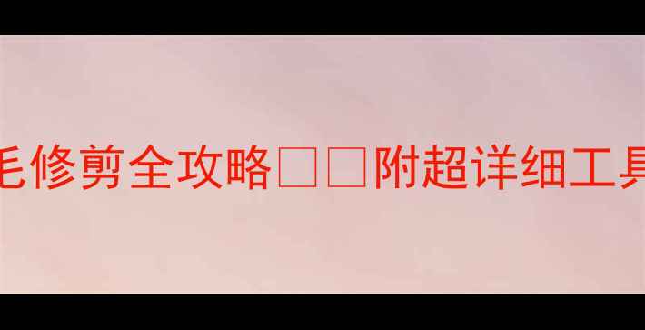图片 👀新手必看！泰迪眼周杂毛修剪全攻略✂️附超详细工具+步骤图！新手剪不乱！2