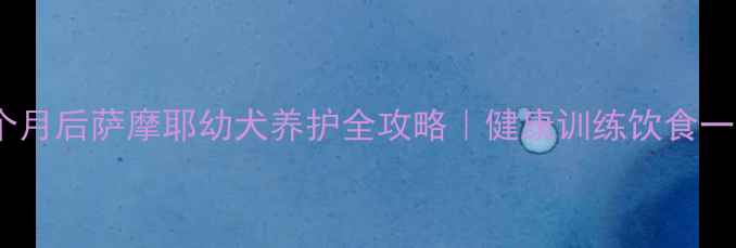 图片 📅三个月后萨摩耶幼犬养护全攻略｜健康训练饮食一本通2