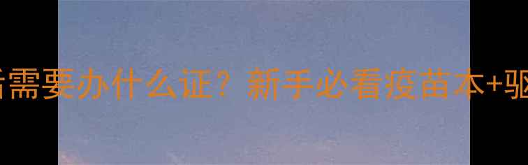 图片 📌狗狗疫苗驱虫后需要办什么证？新手必看疫苗本+驱虫本办理全流程1