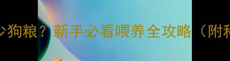 图片 📌金毛幼犬一个月能吃多少狗粮？新手必看喂养全攻略（附科学喂食公式+避坑指南）2