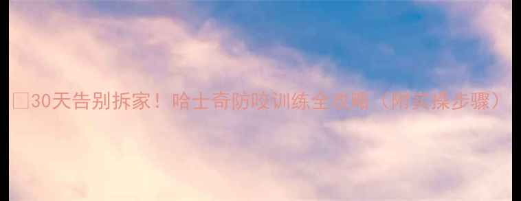 图片 🔥30天告别拆家！哈士奇防咬训练全攻略（附实操步骤）