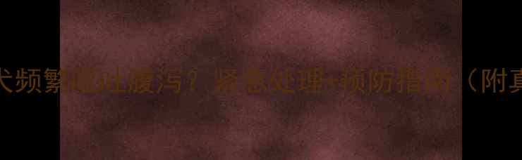 图片 🔥7个月幼犬频繁呕吐腹泻？紧急处理+预防指南（附真实案例）1