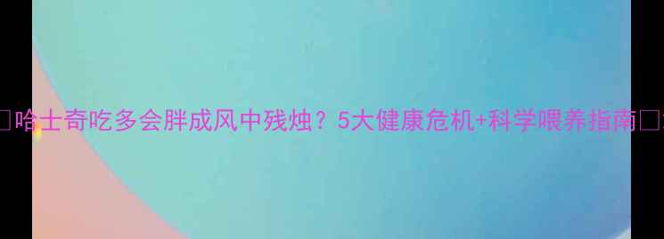 图片 🔥哈士奇吃多会胖成风中残烛？5大健康危机+科学喂养指南🐾2
