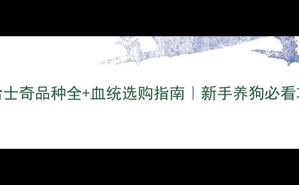 图片 🔥哈士奇品种全+血统选购指南｜新手养狗必看攻略