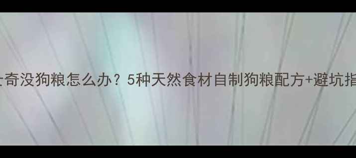 图片 🔥哈士奇没狗粮怎么办？5种天然食材自制狗粮配方+避坑指南🐾1